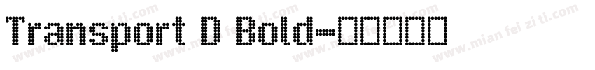 Transport D Bold字体转换
